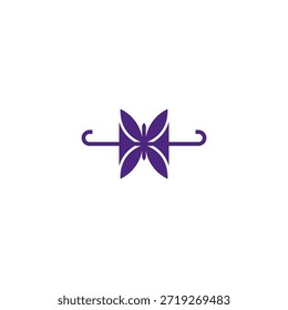 Mariposa en forma de paraguas idea de logotipo.