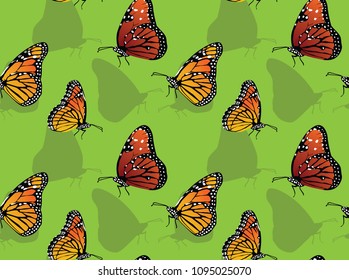 Butterfly Underwing Monarch Background Seamless Wallpaper
