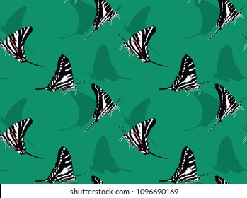 Butterfly Underwing Zebra Swallowtail Background Seamless Wallpaper