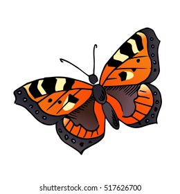 butterfly urticaria vector scetch