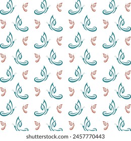 Butterfly usable trendy multicolor repeating pattern vector illustration background design