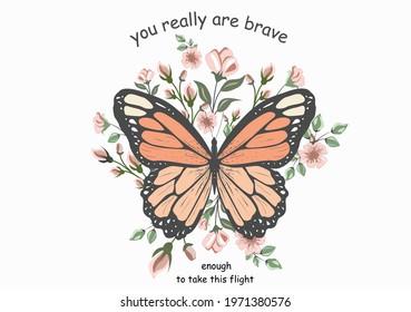 butterfly vector art design flower