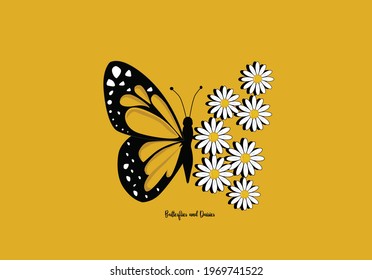 butterfly vector art design hand drawn
