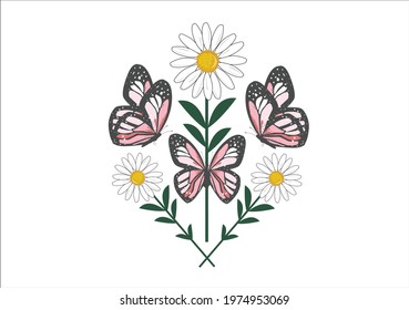 butterfly vector art design hand drawn