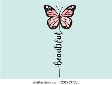 diseño de arte vectorial de mariposa dibujado a mano