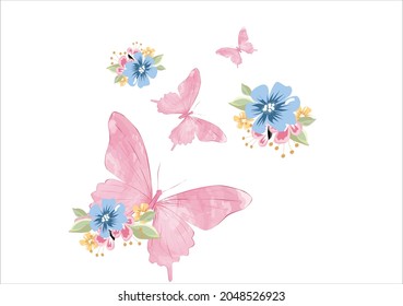 butterfly vector art design hand drawn