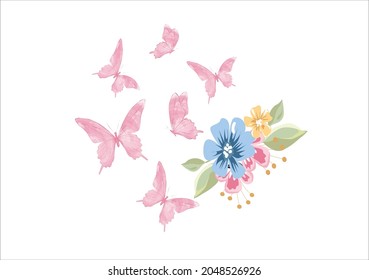 butterfly vector art design hand drawn