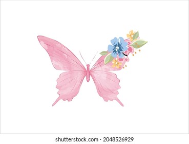 diseño de arte vectorial de mariposa dibujado a mano