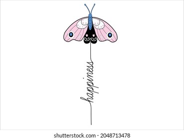 butterfly vector art design hand drawn design