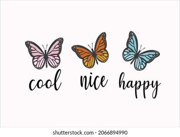butterfly vector art design hand drawn