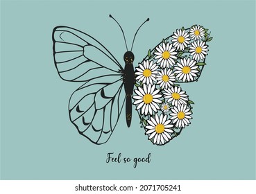 butterfly vector art design hand drawn