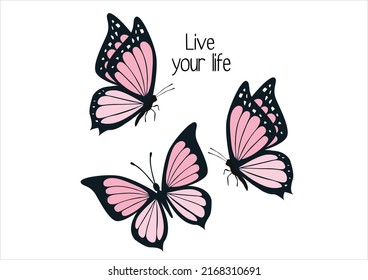 butterfly vector art design hand drawn