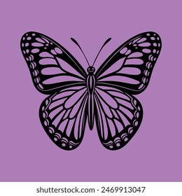 Butterfly vector art design silhoute