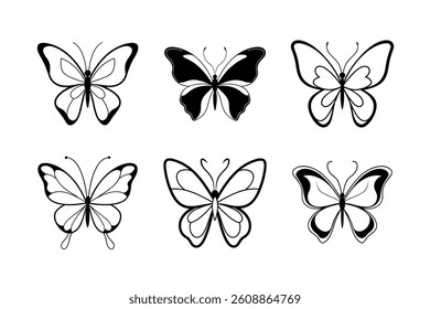 butterfly vector art silhouette design