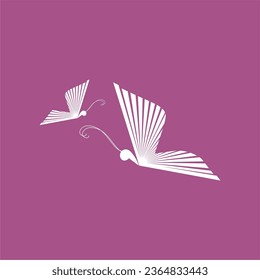 Schmetterling-Vektorgrafik-Logo-Design
