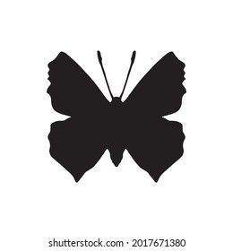 butterfly vector black silhouette isolated