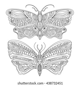 Butterfly - Vector - Black and white