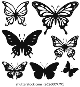 Butterfly vector black and white background