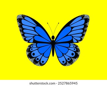 Butterfly Vector, Blue Butterfly Cartoon, blue, artwork