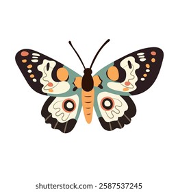 Butterfly. Vector clipart illustration on isolated background.