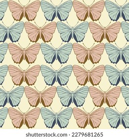 Butterfly Vector Cute Seamless Pattern Illustration for Fabric Wallpaper Wrapping Paper Greeting Card 