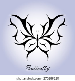 Butterfly vector design. Can be used as logo beauty spa, symbol, template, icon, tattoo.