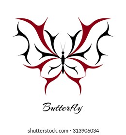 Butterfly vector design. Can be used as logo beauty spa, symbol, template, icon, tattoo.