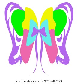 Butterfly vector design with colorful wings suitable for stickers, logos, and others