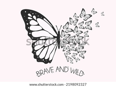 butterfly vector design drawing art