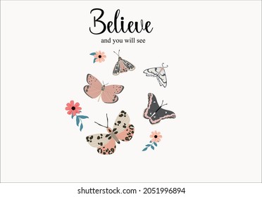 diseño vectorial de mariposa dibujado a mano