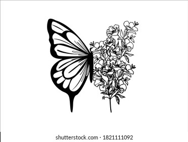 butterfly vector design with positive quote transformation  flower design margarita 
mariposa
stationery,mug,t shirt,phone case fashion slogan  style spring summer sticker and etc