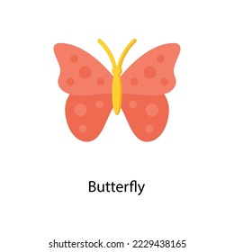 Butterfly vector Flat  Icons. Simple stock illustration
