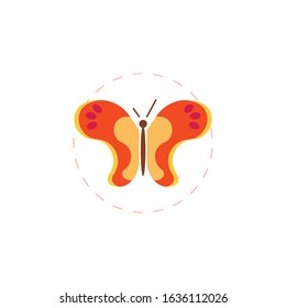 Butterfly vector flat illustration icon