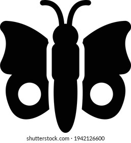 butterfly vector glyph flat icon