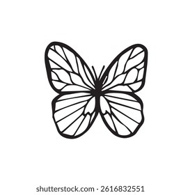 butterfly vector graphic, suitable for eco-style packaging, botanical themes, and vintage-inspired wedding designs High quality illustration