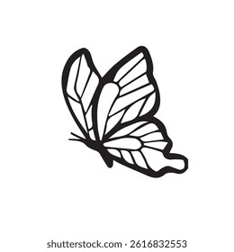 butterfly vector graphic, suitable for eco-style packaging, botanical themes, and vintage-inspired wedding designs High quality illustration