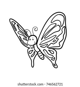 Butterfly vector hand drawn