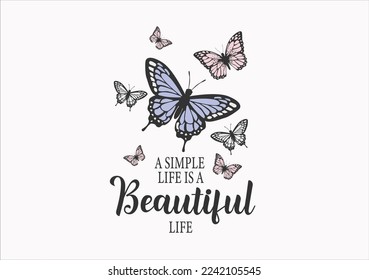 butterfly vector hand drawn design vector 