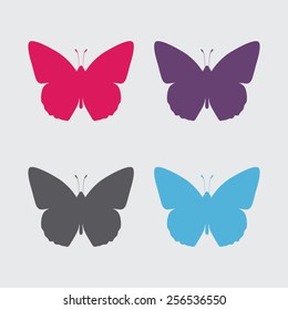 Butterfly vector icon.