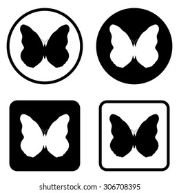 butterfly  - vector icon