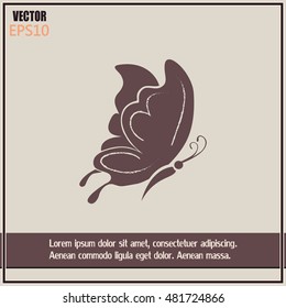 butterfly vector icon