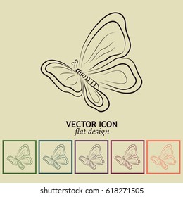 butterfly vector icon