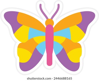 Icono de Vector de mariposa. Se puede utilizar para la impresión, aplicaciones móviles y de Web.
