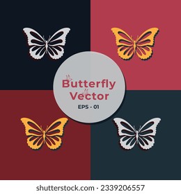 Butterfly Vector icon for commercial use with different color