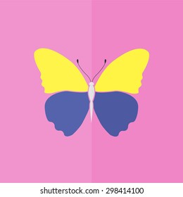 Butterfly vector icon. Flat design