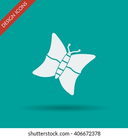butterfly vector icon. Flat design style eps 10