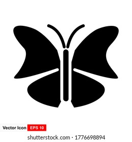 Butterfly vector icon in flat style. Insect concept.