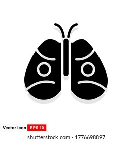 Butterfly vector icon in flat style. Insect concept.