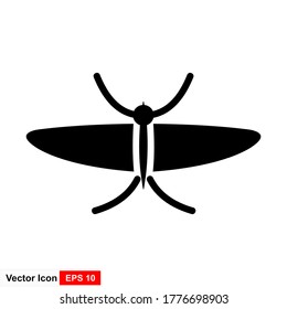 Butterfly vector icon in flat style. Insect concept.
