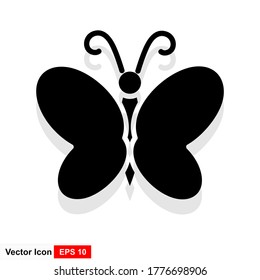 Butterfly vector icon in flat style. Insect concept.